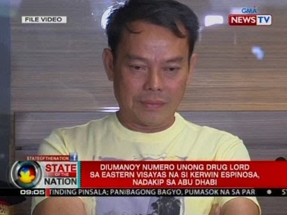 Diumano'y numero unong drug lord sa Eastern Visayas na si Kerwin Espisona, nadakip sa Abu Dhabi