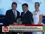 GMA Network, Mike Enriquez at Jessica Soho, kinilala sa Reader's Digest Trusted Brand Awards