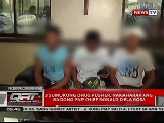 3 sumukong drug pusher, nakaharap ang bagong PNP chief Ronald Dela Rosa