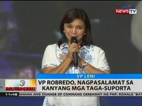 BT: VP Robredo, nagpasalamat sa kanyang mga taga-suporta