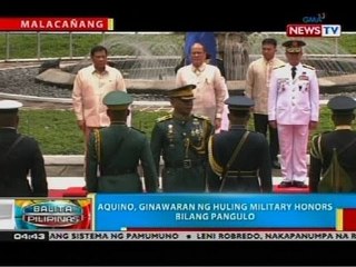 BP: Aquino, ginawaran ng huling military honors bilang pangulo