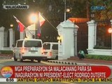 UB: Mga preparasyon sa Malacañang para sa inagurasyon ni Pres.-elect Duterte