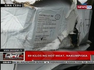 QRT: 89 kilos ng hot meat, nakumpiska