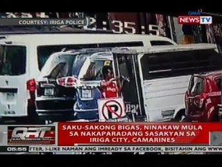 QRT: Saku-sakong bigas, ninakaw mula sa nakaparadang sasakyan sa Iriga City