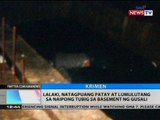 Lalaki, natagpuang patay at lumulutang sa naipong tubig sa basement ng gusali