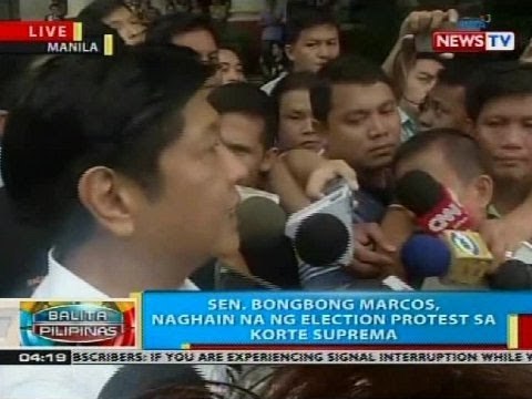 Sen. Bongbong Marcos, naghain na ng election protest sa Korte Suprema