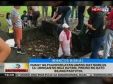 Hukay na paghihimlayan umano kay Marcos sa Libingan ng mga Bayani, pinuno ng bato bilang pagtutol