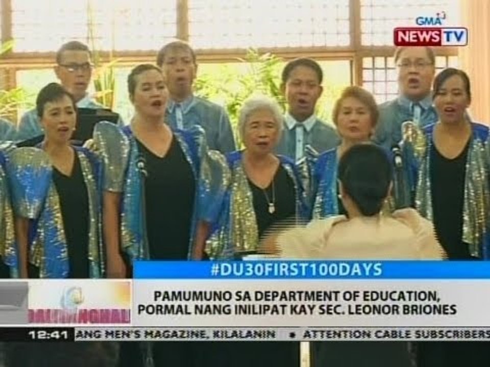 BT: Pamumuno sa Department of Education, pormal nang inilipat kay Sec. Leonor Briones