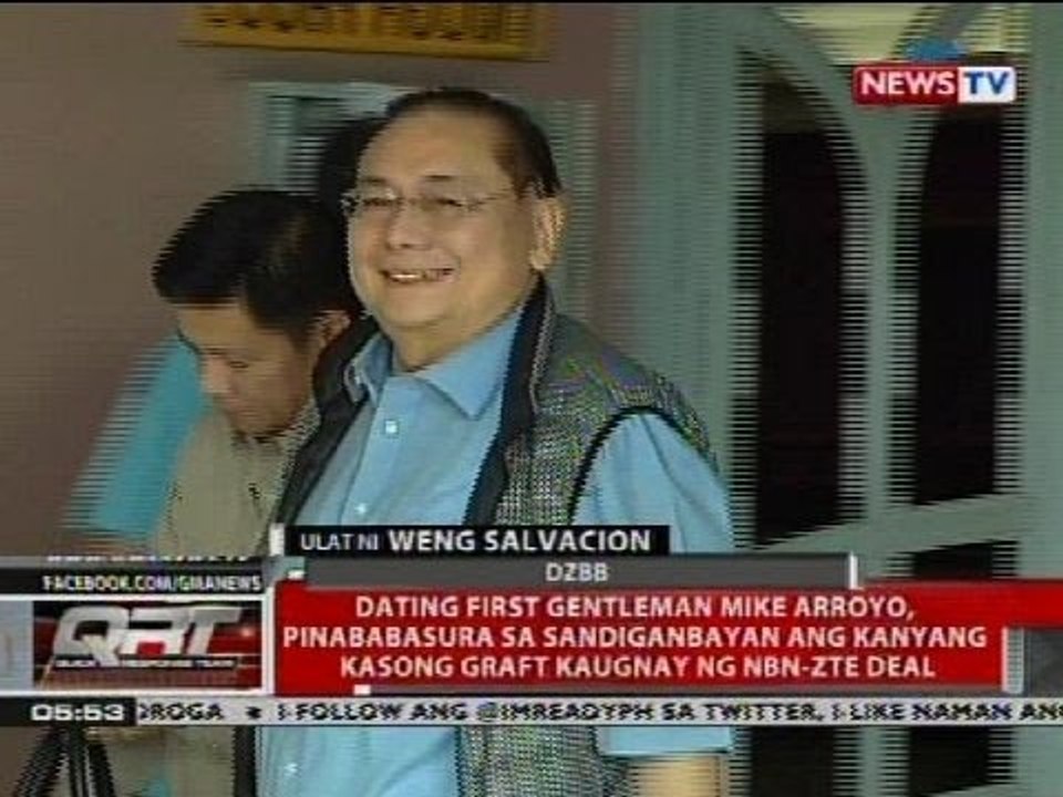 Mike Arroyo, pinababasura sa Sandiganbayan ang kanyang kasong graft kaugnay ng NBN-ZTE deal