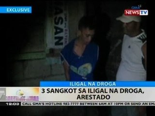 BT: 3 sangkot sa iligal na droga, arestado