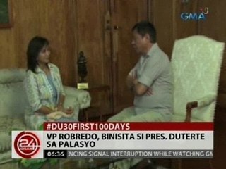 24 Oras: VP Robredo, binisita si Pres. Duterte sa Palasyo