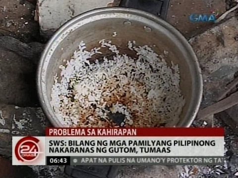 24 Oras: SWS: Bilang ng mga pamilyang Pilipinong nakaranas ng gutom, tumaas