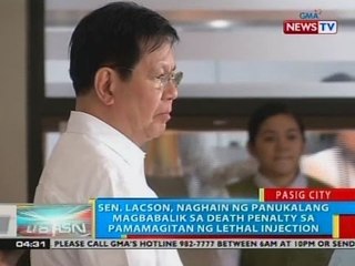 Sen. Lacson, naghain ng panukalang magbabalik sa death penalty sa pamamagitan ng lethal injection
