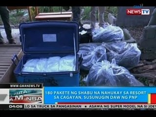 BP: 180 pakete ng shabu na nahukay sa resort sa Cagayan, susunugin daw ng PNP