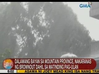 UB: 2 bayan sa Mt. Province, nakaranas ng brownout dahil sa matinding pag-ulan