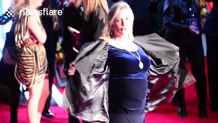 Star Wars actress Carrie Fisher at Star Wars: The Force Awakens premiere