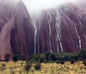 Massive Storm Waterfalls Ayers