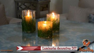 Luminarias y candelabros decorativos DIY para Navidad.