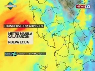 BT: Weather update as of 12:00 p.m. (July 11, 2016)