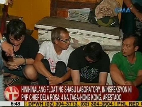 UB: Hinihinalang floating shabu lab, ininspeksyon ni Dela Rosa; 4 na taga-Hong Kong, arestado
