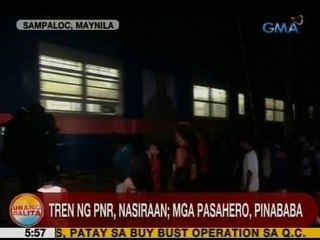 UB: Tren ng PNR, nasiraan sa Sampaloc, Maynila; mga pasahero, pinababa