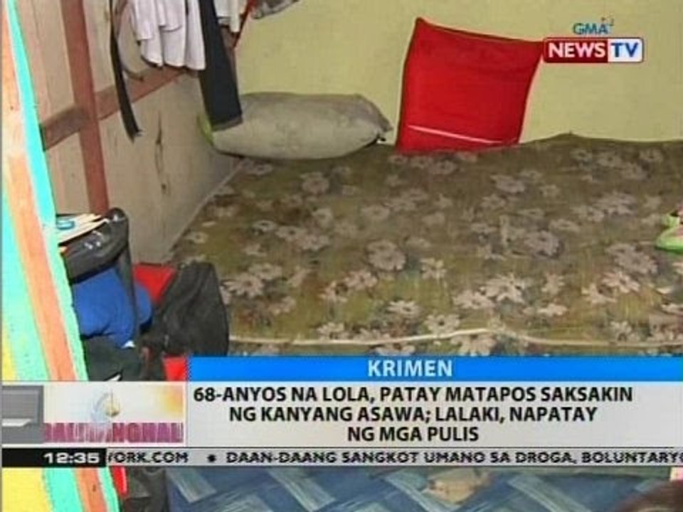 BT: 68-anyos na lola, patay matapos saksakin ng kanyang asawa