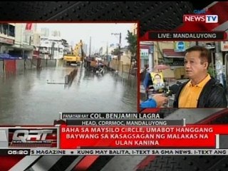 Baha sa Maysilo Circle, umabot hanggang baywang sa kasagsagan ng malakas na ulan kanina