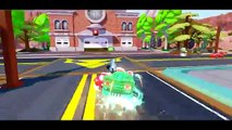 GREEN LIGHTNING MCQUEEN Cars Custom Colors meets Hulk & Mickey Mouse   Children Songs & Rhymes