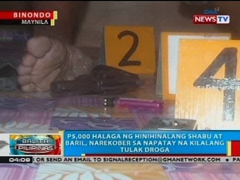BP: 5,000 halaga ng hinihinalang shabu at baril, narekober sa napatay na kilalang tulak ng droga