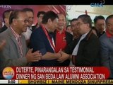 UB: Duterte, pinarangalan sa testimonial dinner ng San Beda Law Alumni Association