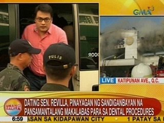 UB: Bong Revilla, pinayagan na pansamantalang makalabas para sa dental procedures