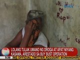UB: Lolang tulak umano ng droga at 4 niyang kasama, arestado sa Iligan City