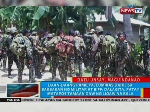 BP: Daan-daang pamilya, lumikas dahil sa bakbakan ng militar at BIFF