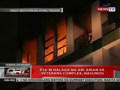 QRT: P10-M halaga ng ari-arian sa Veterans complex, nasunog