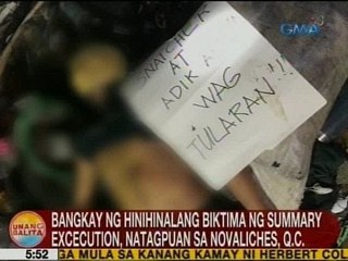 Télécharger la video: UB: Bangkay ng hinihinalang biktima ng summary execution, natagpuan sa Novaliches, QC