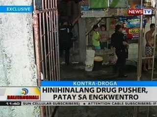 BT: Hinihinalang drug pusher, patay sa engkwentro