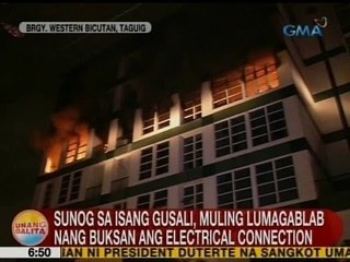UB: Sunog sa isang gusali, muling lumagablab nang buksan ang electrical connection