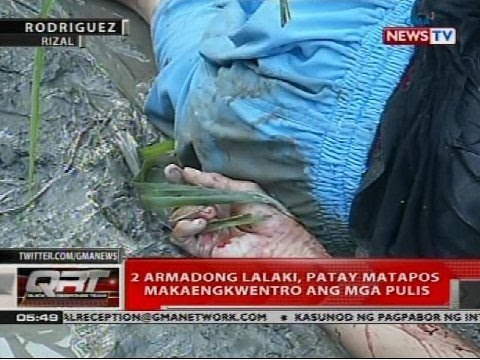 QRT: 2 armadong lalaki, patay matapos makaengkwentro ang mga pulis