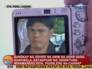 UB: Bangkay ng driver na 6 na araw nang nawawala, natagpuan na sa Sta. Rosa, Laguna