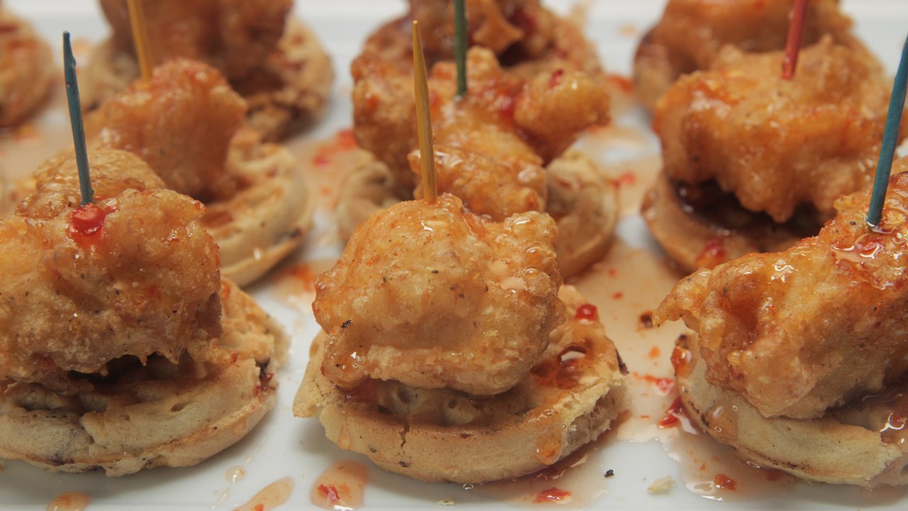 How To Make Mini Chicken Waffle's - Full Recipe