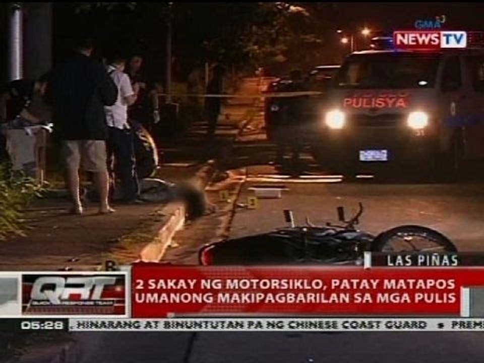 2 sakay ng motorsiklo, patay matapos umanong makipagbarilan sa mga pulis