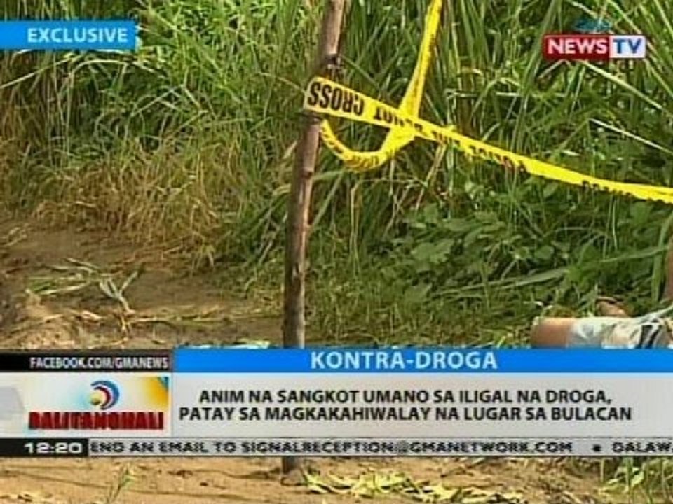 Anim na sangkot umano sa iligal na droga, patay sa magkakahiwalay na lugar sa Bulacan