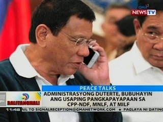 Administrasyong Duterte, bubuhayin ang usaping pangkapayapaan sa CPP-NDF, MNLF at MILF