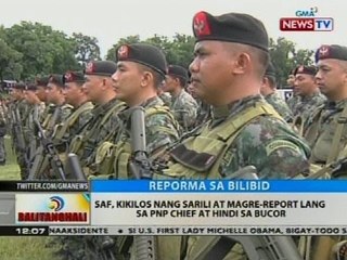 SAF, kikilos nang sarili at magre-report lang sa PNP chief at hindi sa Bucor