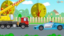 Сoche de policía y Сamión de bomberos | Carros para niños | Dibujos animados de COCHES