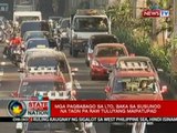 SONA: DOT, gumagawa na raw ng paraan para maibsan ang mga problema ng mga commuter at motorista