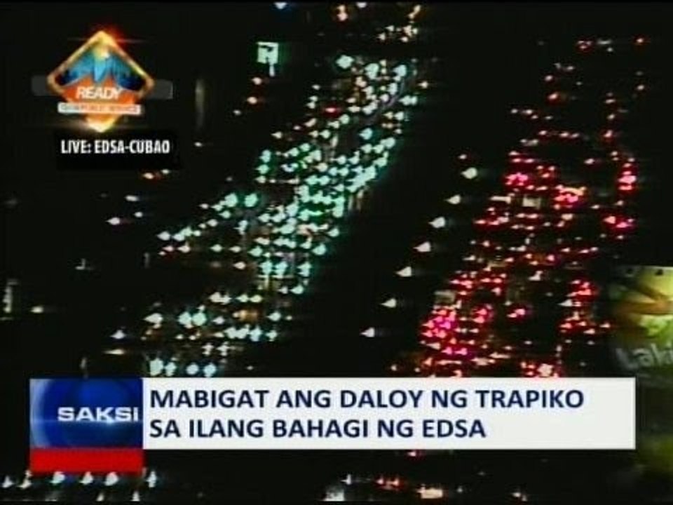 SAKSI: Mabigat ang daloy ng trapiko sa ilang bahagi ng EDSA