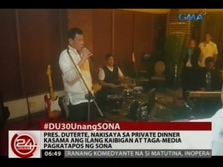 Pres. Duterte, nakisaya sa private dinner kasama ang ilang kaibigan at taga-media pagkatapos ng SONA