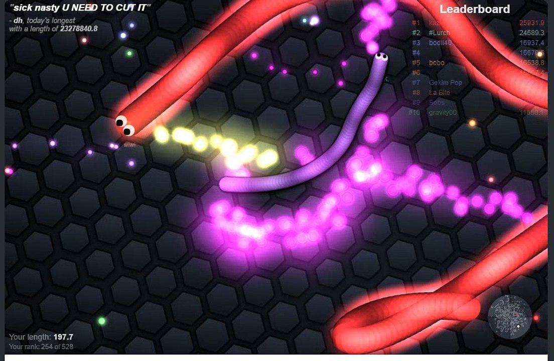 Tested Slither.io