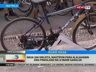 BT: Nasa 200 siklista, nagtipon para alalahanin ang pinaslang na si Mark Geralde